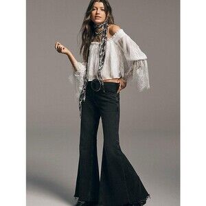 We The Free Emre Flare Leg Jeans Black 24